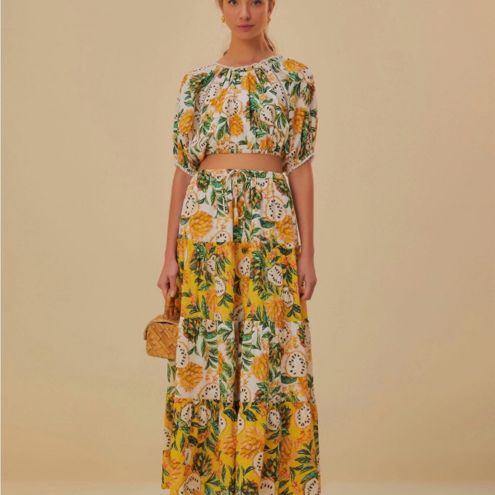 Farm Rio Biriba Top and Skirt SET - Size Small